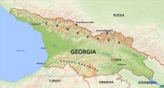 mapa Gruzínska