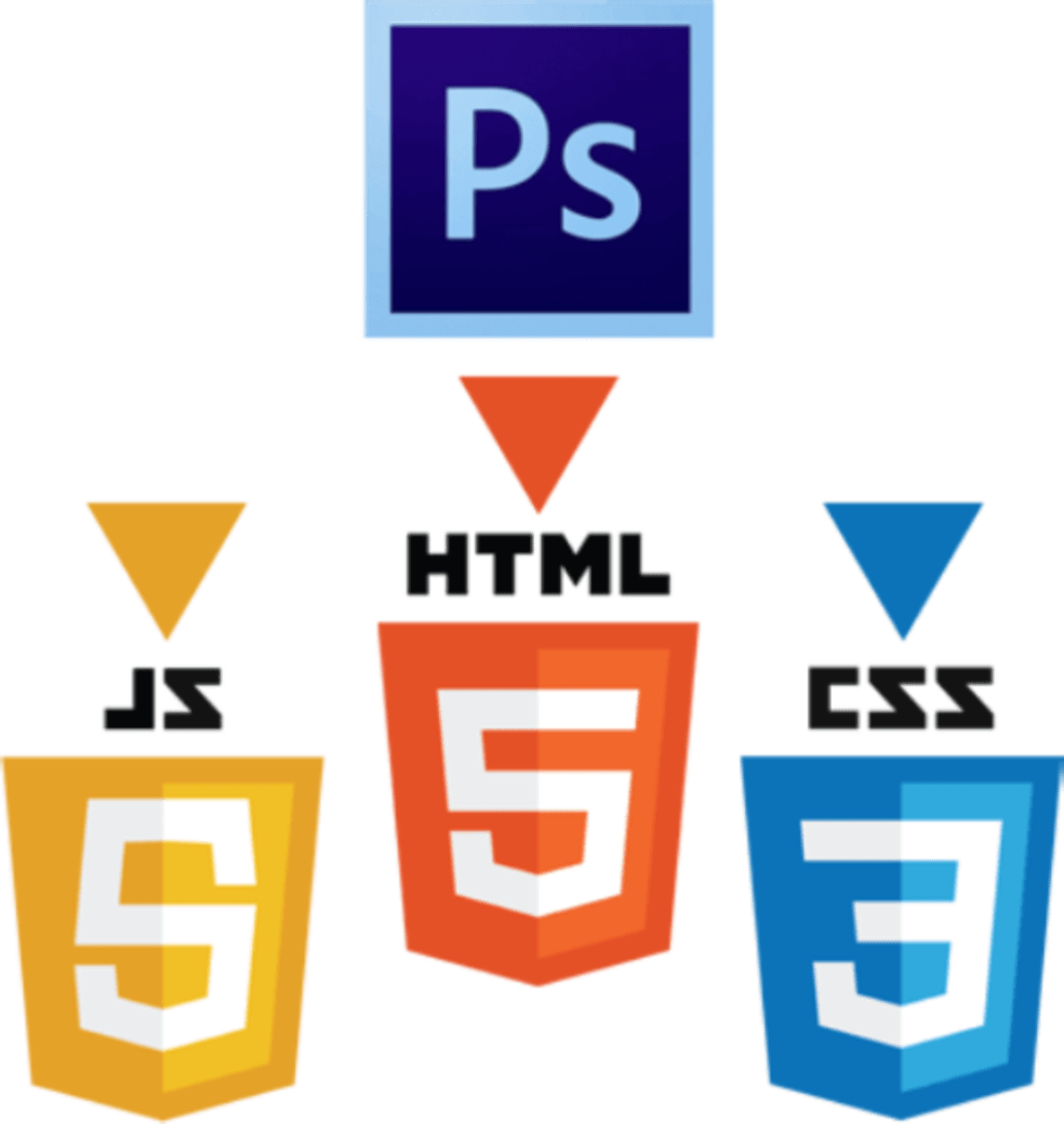 Mapa technológií - HTML, CSS, JavaScript, Photoshop