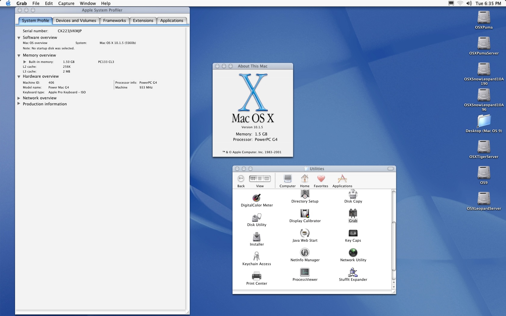  Mac OS X 10.1