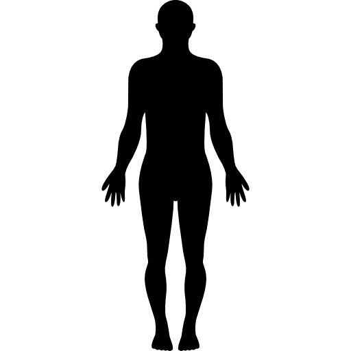 Image of a body with clickable areas
