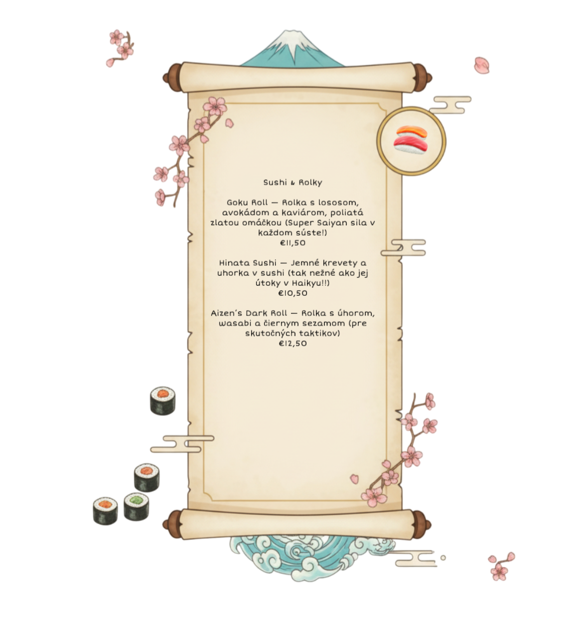 Sushi Menu